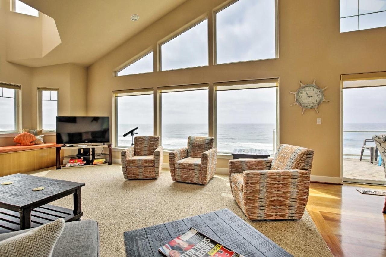 Oceanfront South Beach Home With Hot Tub And Sauna Newport Exteriör bild